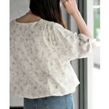 花柄７分袖バルーンブラウス | rps | 詳細画像7 