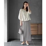 花柄７分袖バルーンブラウス | rps | 詳細画像9 