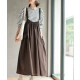 ブラウン | 麻混アウトポケットジャンスカ | rps