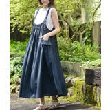 ネイビー | 麻混アウトポケットジャンスカ | rps