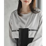 ダブルジップポケット配色ブラウス | rps | 詳細画像13