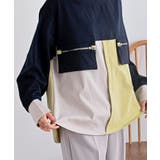 ダブルジップポケット配色ブラウス | rps | 詳細画像20