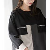 ダブルジップポケット配色ブラウス | rps | 詳細画像6