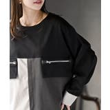 ダブルジップポケット配色ブラウス | rps | 詳細画像8