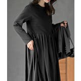 異素材切替バルーンワンピース | rps | 詳細画像12 