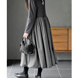 異素材切替バルーンワンピース | rps | 詳細画像4 