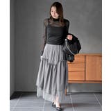 ランダムティアードチュールロングスカート | rps | 詳細画像2 