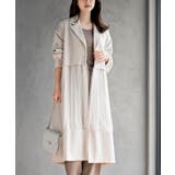 オフベージュ | チュール切替コートワンピース | rps