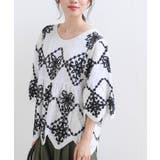 オフホワイト | オリエンタル刺繍ブラウス | rps