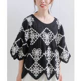 ブラック | オリエンタル刺繍ブラウス | rps