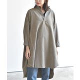 グレー | ピーチ起毛ドルマンシャツワンピース | rps