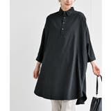 ブラック | ピーチ起毛ドルマンシャツワンピース | rps