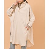 グレージュ | ピーチ起毛ドルマンシャツワンピース | rps