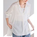 オフホワイト | ＢＡＣＫプリーツスキッパーブラウス | rps