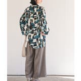 アソートプリントバンドカラーチュニックブラウス | rps | 詳細画像14 