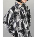 ブラック | アソートプリントタックブラウス | rps