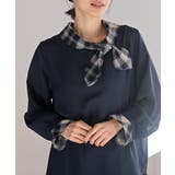 ネイビー | リボンネックブラウス | rps