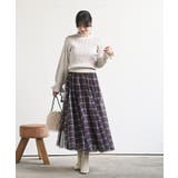 チェックチュールたっぷりフレアースカート | rps | 詳細画像10 