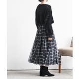 チェックチュールたっぷりフレアースカート | rps | 詳細画像4 