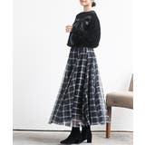 チェックチュールたっぷりフレアースカート | rps | 詳細画像5 