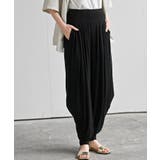 ブラック | レーヨンボリュームタックパンツ | rps
