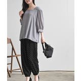 スクエアーネックギャザー５分袖ブラウス | rps | 詳細画像13 