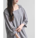 スクエアーネックギャザー５分袖ブラウス | rps | 詳細画像15 