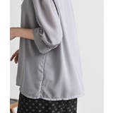 スクエアーネックギャザー５分袖ブラウス | rps | 詳細画像17 