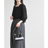 スクエアーネックギャザー５分袖ブラウス | rps | 詳細画像19 