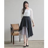 スクエアーネックギャザー５分袖ブラウス | rps | 詳細画像2 