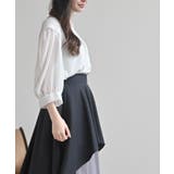 スクエアーネックギャザー５分袖ブラウス | rps | 詳細画像3 