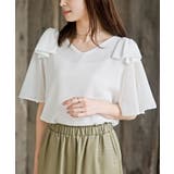 肩リボンフレアー袖ブラウス | rps | 詳細画像14 