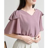 ピンク | 肩リボンフレアー袖ブラウス | rps