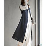 ネイビー | オープンカラージレワンピース | rps