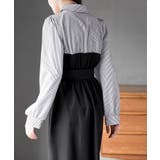 無地×ストライプシャツドッキングワンピース | rps | 詳細画像16 