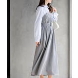 無地×ストライプシャツドッキングワンピース | rps | 詳細画像3 