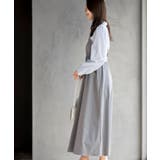 無地×ストライプシャツドッキングワンピース | rps | 詳細画像5 