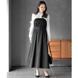 異素材切替リボン袖ドッキングワンピース | rps | 詳細画像10 