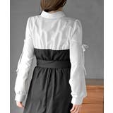 異素材切替リボン袖ドッキングワンピース | rps | 詳細画像15 