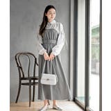 異素材切替リボン袖ドッキングワンピース | rps | 詳細画像2 