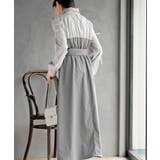 異素材切替リボン袖ドッキングワンピース | rps | 詳細画像4 