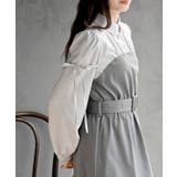 異素材切替リボン袖ドッキングワンピース | rps | 詳細画像7 