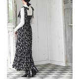 デシンプリントシャーリング肩リボンワンピース | rps | 詳細画像14 