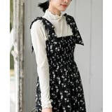 デシンプリントシャーリング肩リボンワンピース | rps | 詳細画像16 