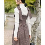 デシンプリントシャーリング肩リボンワンピース | rps | 詳細画像29 