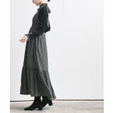 デシンプリントシャーリング肩リボンワンピース | rps | 詳細画像3 