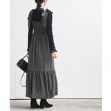 デシンプリントシャーリング肩リボンワンピース | rps | 詳細画像4 