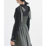 デシンプリントシャーリング肩リボンワンピース | rps | 詳細画像8 