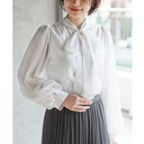 オフホワイト | ラメシアーバルーンスリーブブラウス | rps