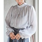 ライトグレー | ラメシアーバルーンスリーブブラウス | rps